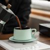 Высококачественный набор из синей и желтой керамики ручной работы: кофейная чашка и блюдце: Идеально для новоселья, свадеб или подарков на новоселье