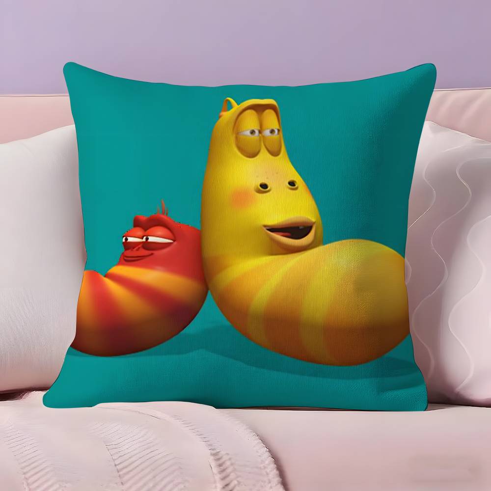 L-Larva Funny Pillow Case Ultra Soft Skin Friendly Fabric Cloud Like Comfort & Concealed Zipper