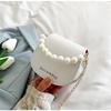 Женская модная мини-сумочка с цепочкой из жемчуга, новая элегантная сумка через плечо, портативная квадратная сумка для девочек, новая
