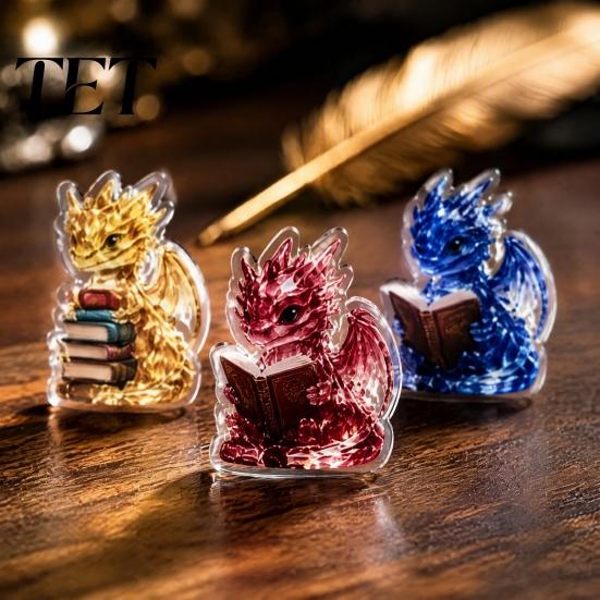 Acrylic Dragon Ornament Set Crystal Advent Calendar 2026, 24 Days Fantasy Reading Book Countdown Calendar, Fairy Tale Theme Party Decor Pcs