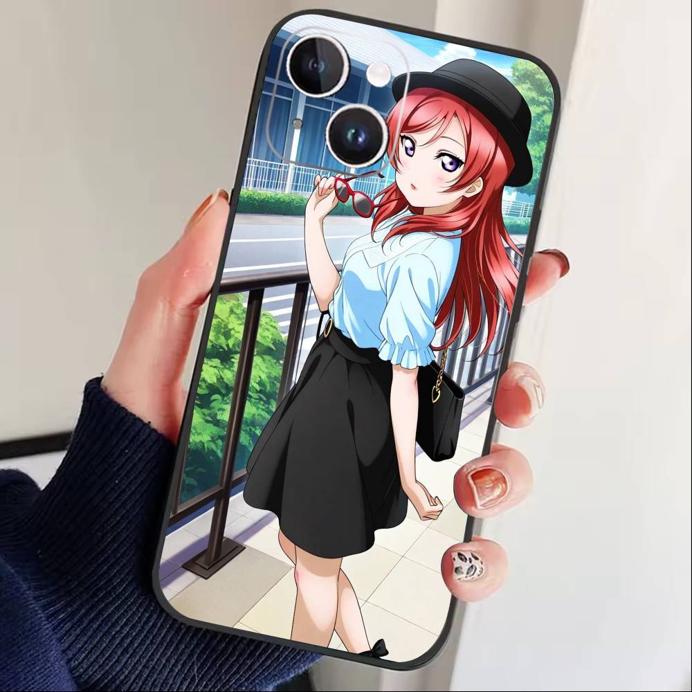 Чехол для телефона Nishikino Maki-Love Live Для iPhone 17, 16, 15, 14, 13, 12 Plus, Max Мягкий силиконовый черный чехол