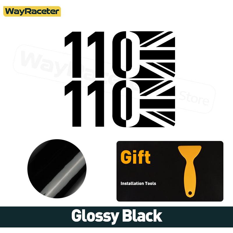 2 Pcs Union Jack Matte/Glossy/Carbon Fiber Black Side Fender Wing Sticker For Land Rover Defender L663 90 110 130 Accessories