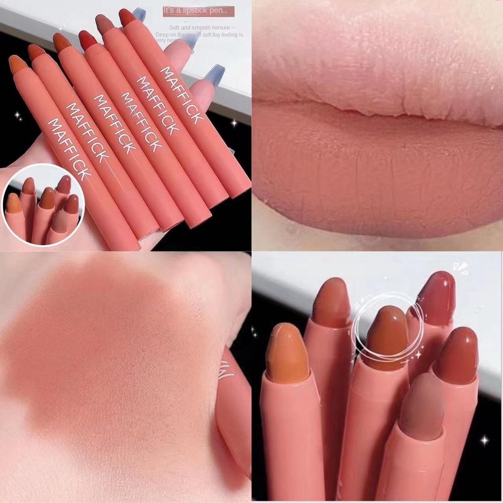 Lipstick Pen Outlines Lips Naturally Brightening Color Waterproof Lipstick Non-stick Cup Moisturizing Hydrating Lipstick Long-lasting Setting Makeup