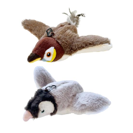 1 шт/2 шт интерактивная щебечущая игрушка для кошек-птиц электрическая симуляция плюшевые животные сенсорная активация