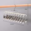 Stainless Steel Clothes Hanger with 20 Clips Sock Hangers Laundry Drying Rack  for Socks Underwear