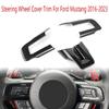 Steering Wheel Cover Trim For Ford Mustang 2016-2023 Interior Decoration Style