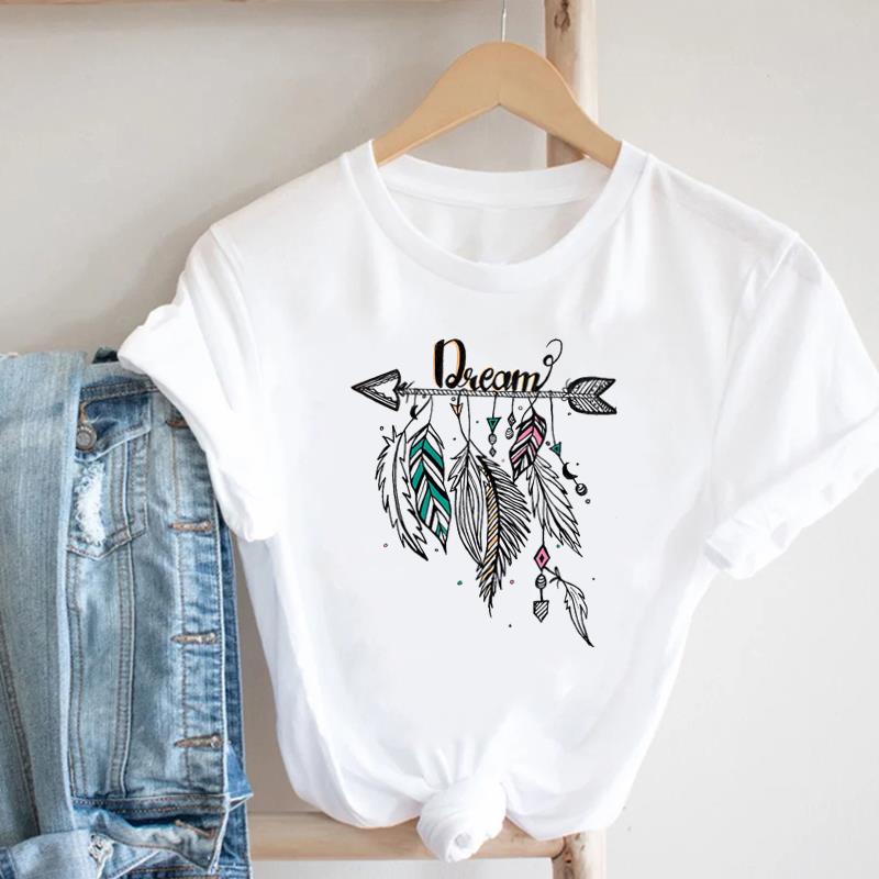 (Азиатский размер) Футболка женская с принтом женская одежда милый тренд милый тренд повседневная модная футболка с коротким рукавом женская футболка с графическим рисунком