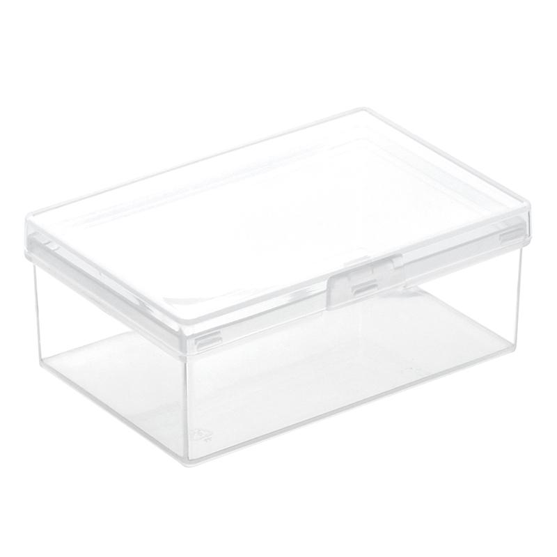 Пластиковая коробка Прямоугольная пластиковая прозрачная с коллекцией ящиков для хранения крышки