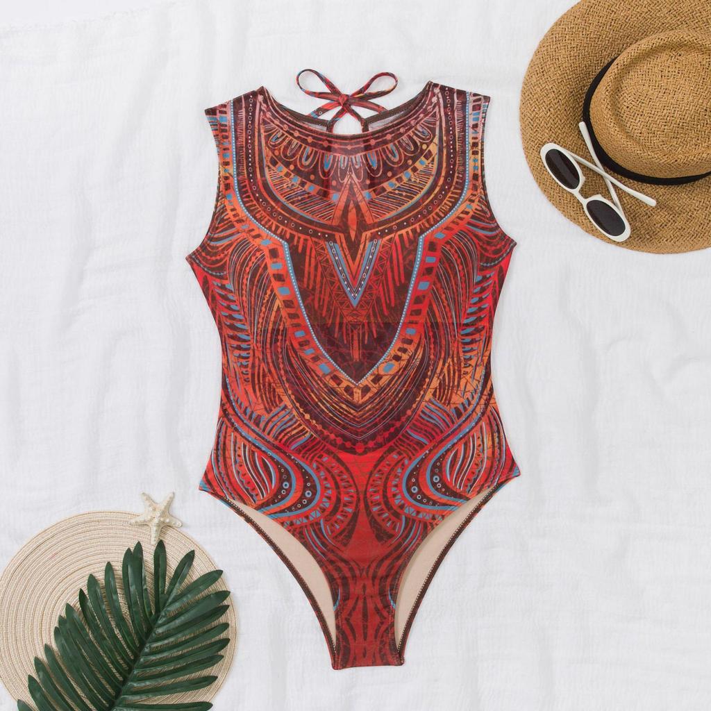 Женский многоцветный сетчатый купальник с длинным рукавом для защиты от солнца