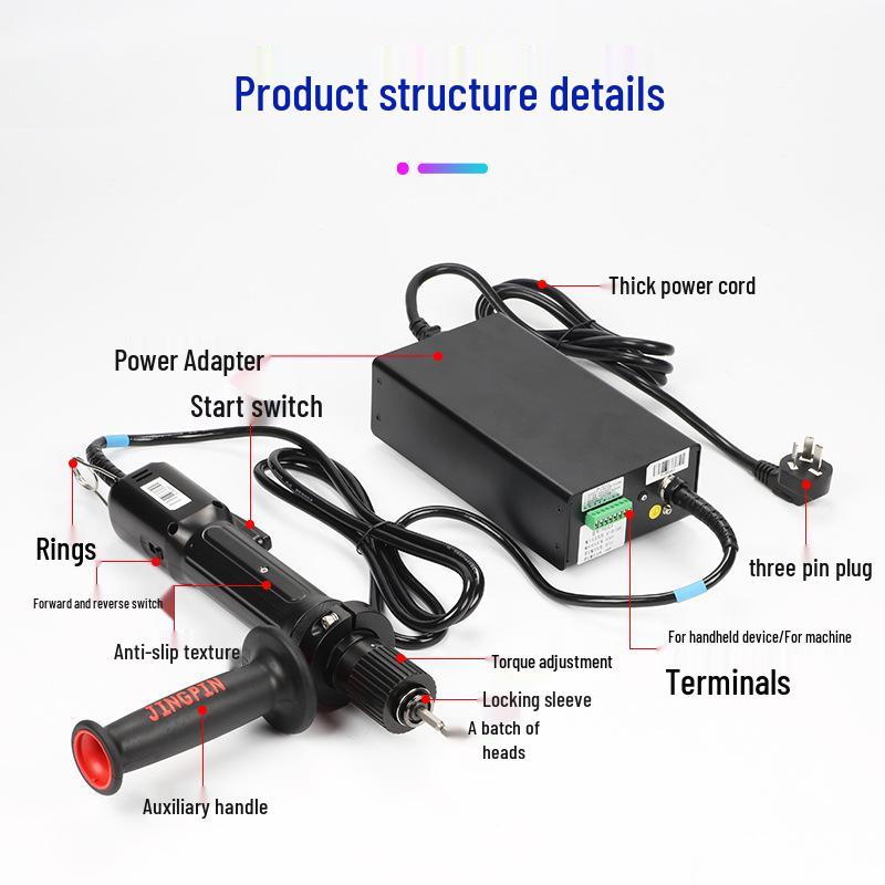 Good Partner 6090L Регулируемая электрическая отвертка с высоким крутящим моментом, безщеточная, с дополнительной рукояткой