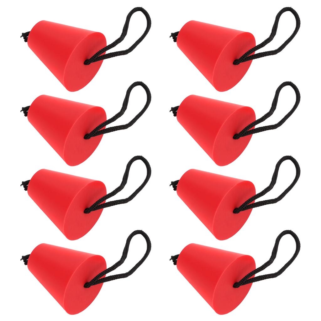 Набор из 8 шт. Заглушка для сливного отверстия каяка силиконовая пробка-заглушка с шнурком для каноэЧерный