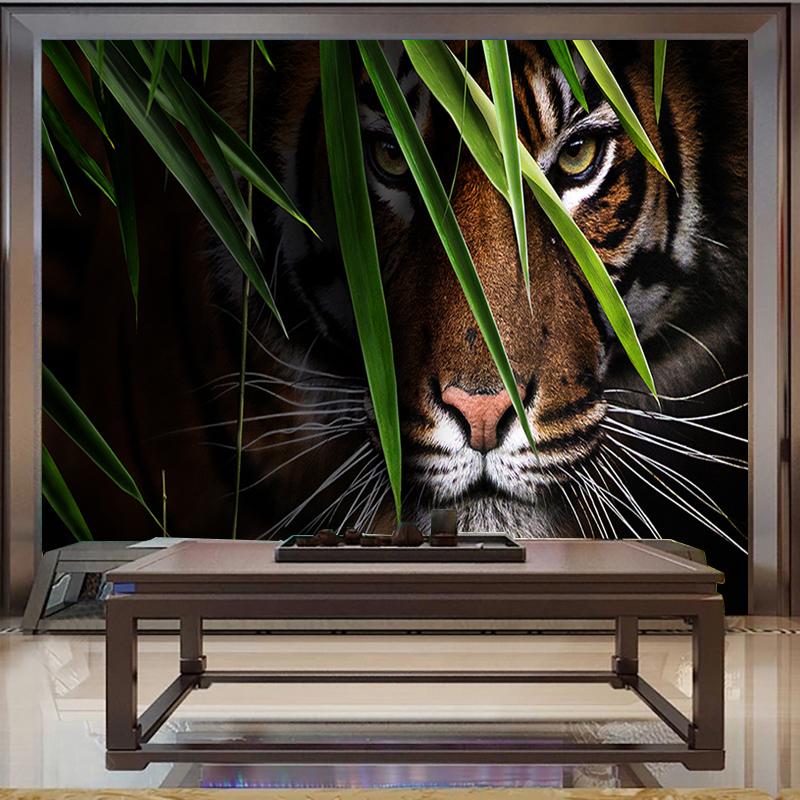3D Photo Wallpaper Tiger Poster Wall Painting Living Room Entrance Bedroom Background Wall Art Animal Mural Wall Covering