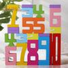 1 набор деревянных конструкторов с цифрами, обучающая цифровая игра-головоломка для мальчиков и девочек, обучение математике, подсчет, красочный конструктор