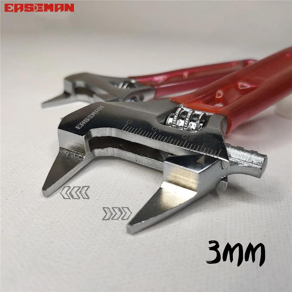 3 мм Ультратонкий Регулируемый Гаечный Ключ Сантехнические Автомобильные Инструменты для Механика Монтажника Электрика Ручные Инструменты Мини Ванная Комната Ключ 2025