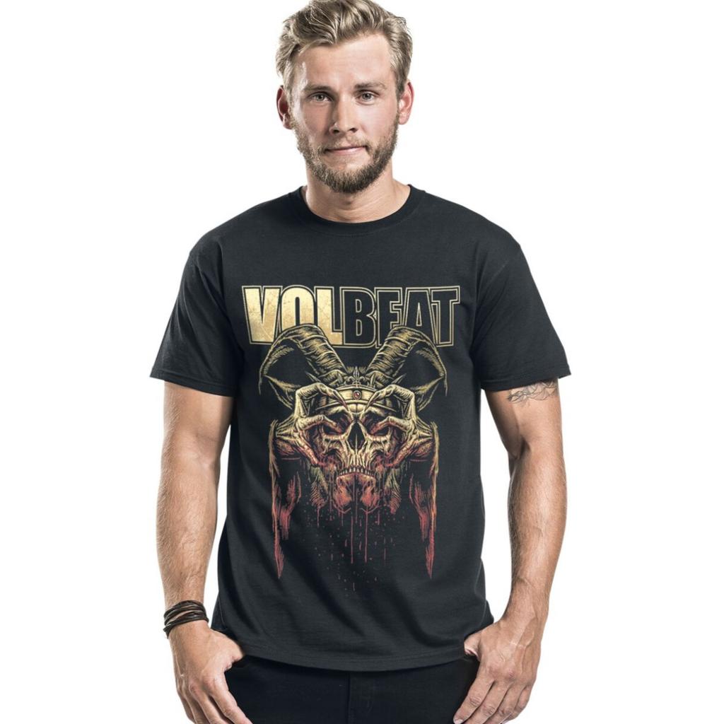 Новая хлопковая футболка Volbeat с принтом, унисекс, летняя, с коротким рукавом, модный бренд, роскошные повседневные винтажные футболки