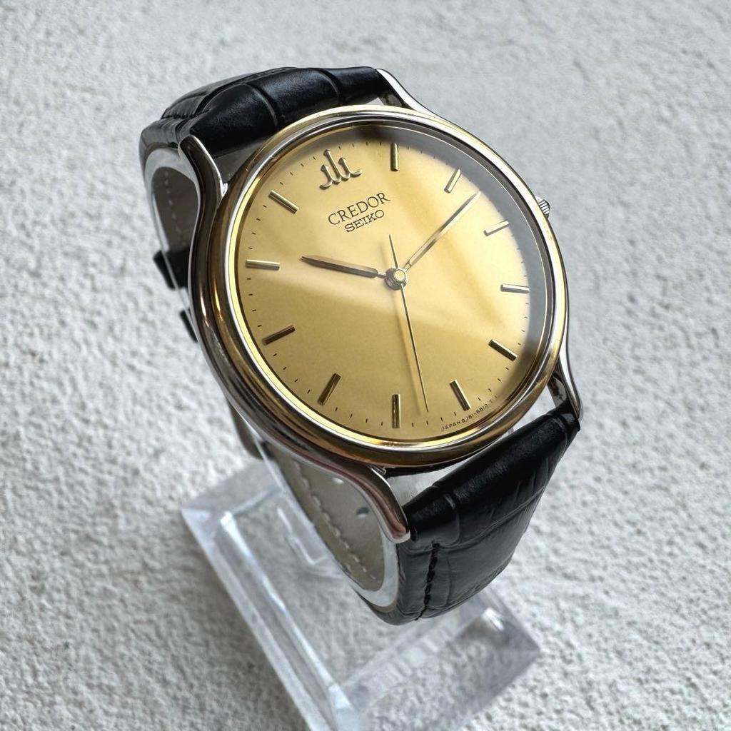Б/у [Новая батарейка] SEIKO Credor 18-каратное золото классические мужские часы