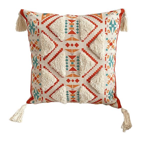 45x45 см тафтинговая наволочка с кисточками в богемном этническом стиле с геометрической застежкой-молнией хлопковый диван украшение для спальни наволочка
