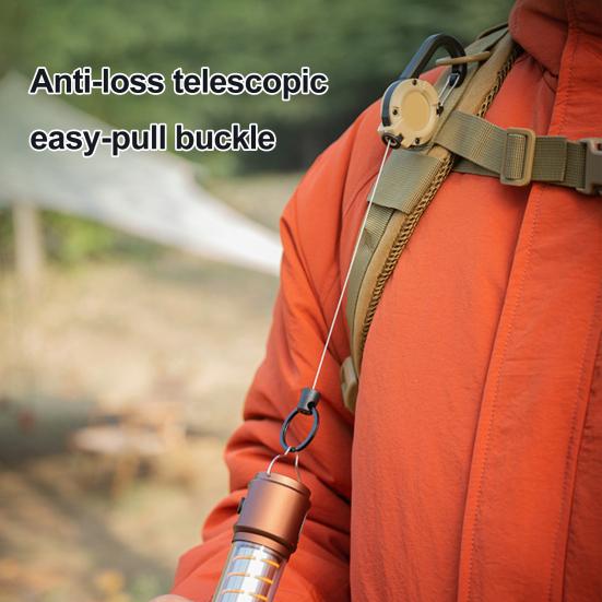 Ретрактор для нахлыстовой рыбалки, бейдж-ролик с тросом, многоцелевой, вращающийся на 360 градусов, брелок, карабин, товары для кемпинга