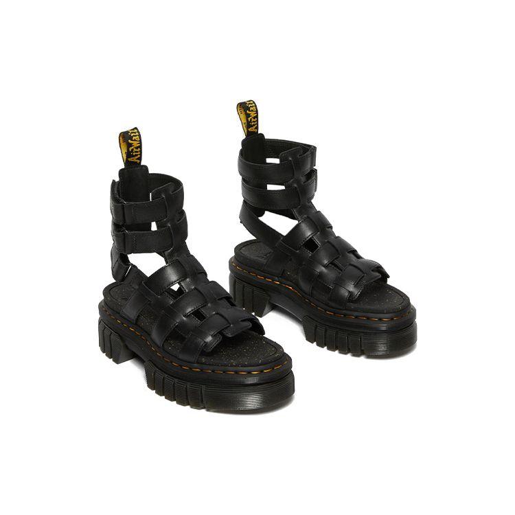 Dr. Martens Leather Thick Sole Casual Fashion Sandals Women Sandals Black 27402001