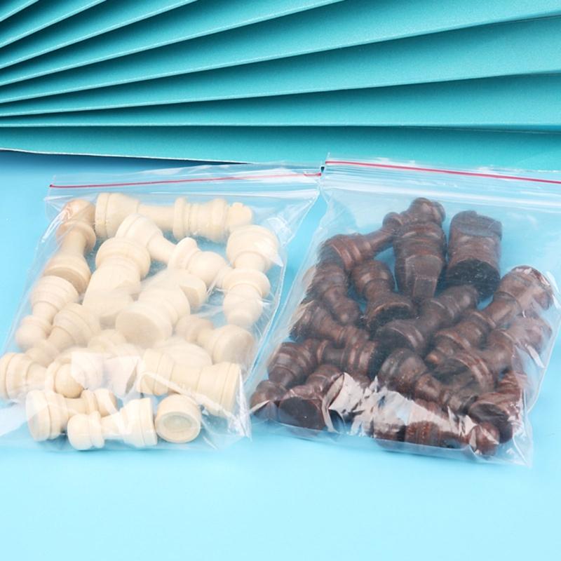 32 шт. Деревянные фигуры для международных шахмат Ручная резьба Шахматные пешки Фигурки Шахматные аксессуары Прочные