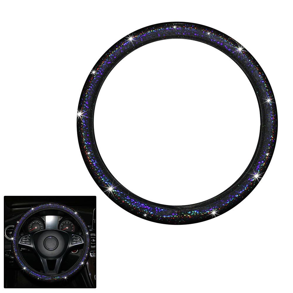 1 шт. блестящий чехол на руль автомобиля, легко устанавливаемый чехол на руль 37-38 см, автоукрашение