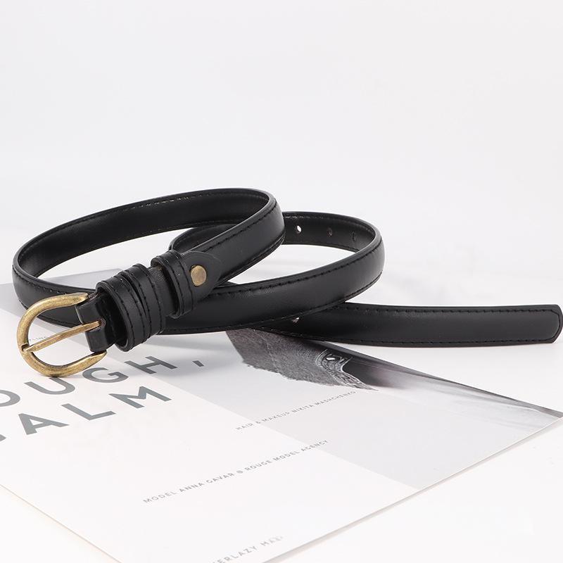 Stylish Style Minimalist Pu Belt With Alloy Pin Buckle For Daily Suitable Use