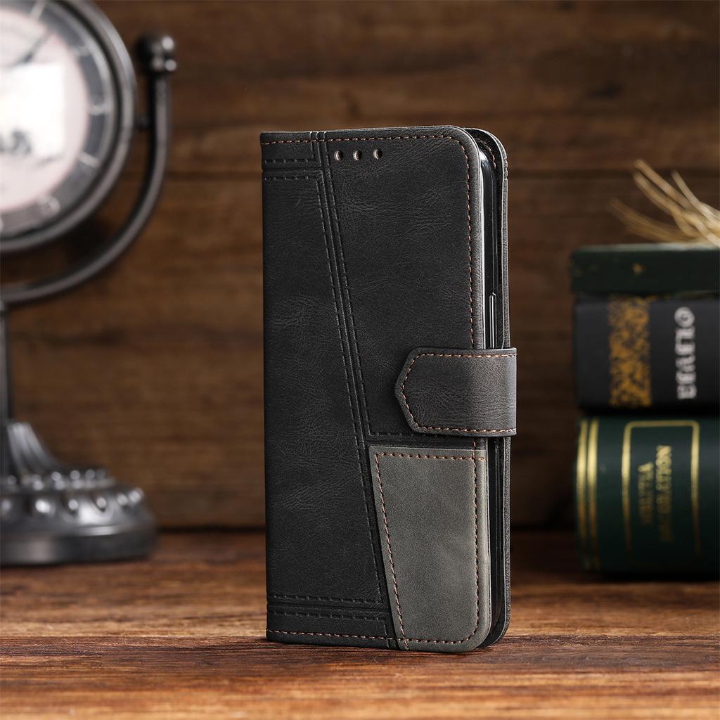 For Sony Xperia XZ1,Xperia XA2,XA1,Xperia 1 II,Xperia 10 II,Xperia 5 III...Hand Rope Style Splicing Design PU Leather Flip Stand Wallet Phone Case