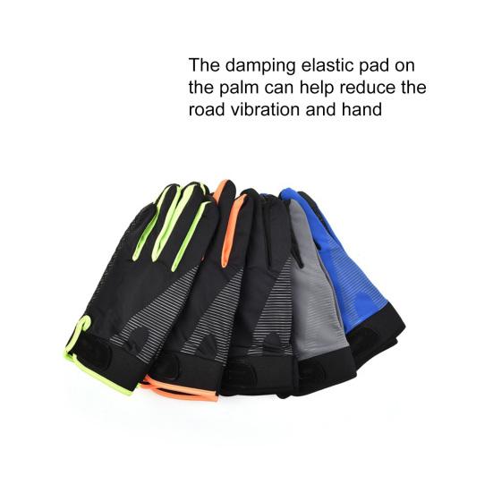 1 Pair Ice Silk Gloves Full Finger Breathable Unisex Outdoor Sports Touch Screen Climbing Fitness Bicycling Gloves for Weight Lifting Exercise