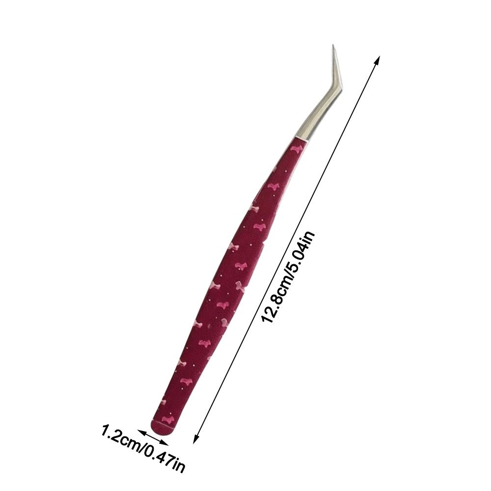 Anti-static Curved Stickers Tweezers Stainless Steel Lashes Extension Tweezer Extensions Grafting