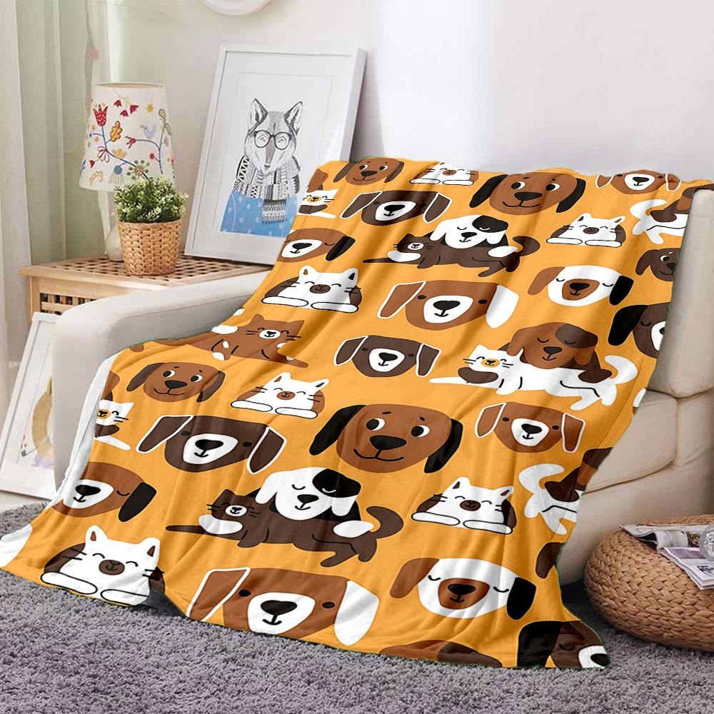 1pc Pets Animals Blanket, Lightweight Flannel Throw Blanket for Sofa, Bed, Travel, Camping, Living Room, Office, Couch, Chair, and Bed