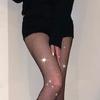 Elastic Diamond Thigh Stockings Shiny Fishnet Diamond Pantyhose Sexy Mesh Nylon Stockings  Summer