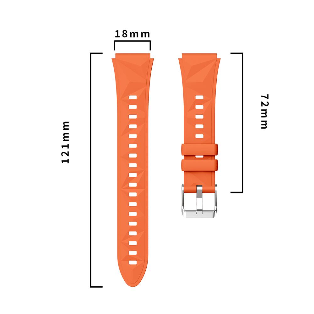 2 шт. - 18 мм Подходит для Huawei Watch GT5/GT5 Pro/GT4 Женский силиконовый ремешок для смарт-часов с игольчатой пряжкой