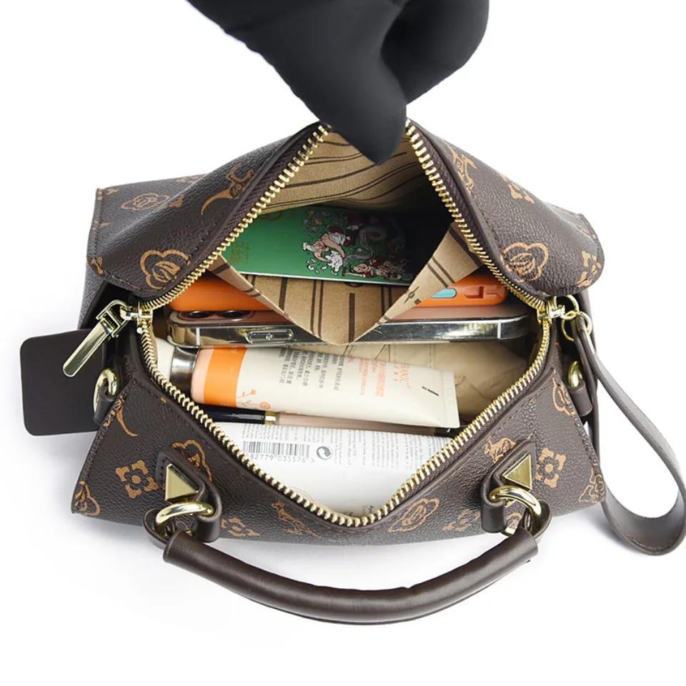 Женская роскошная сумка-подушка Boston с большим объемом и принтом в стиле ретро, сумка-тоут через плечо