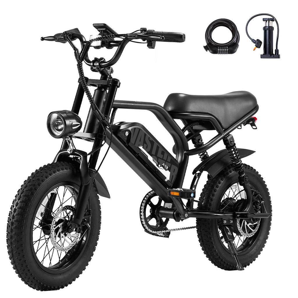 16 Inch Teenager Off-Road Electric Bicycle ALNSOOR A13 All-Terrain E-Bike 16 Inch Fat Tires 36V12.8Ah Battery Outdoor Riding Electric Bike