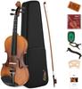 Eastar EVA-3 Beginner's Violin Set, Matte Finish, Fretboard Marked Tuners, and Spare String Set (4/4)