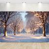 Winter Nature Scenery Photography Backdrop Snow Scene Forest Photographic Baby Portrait Background Photo Studio Photophone Props
