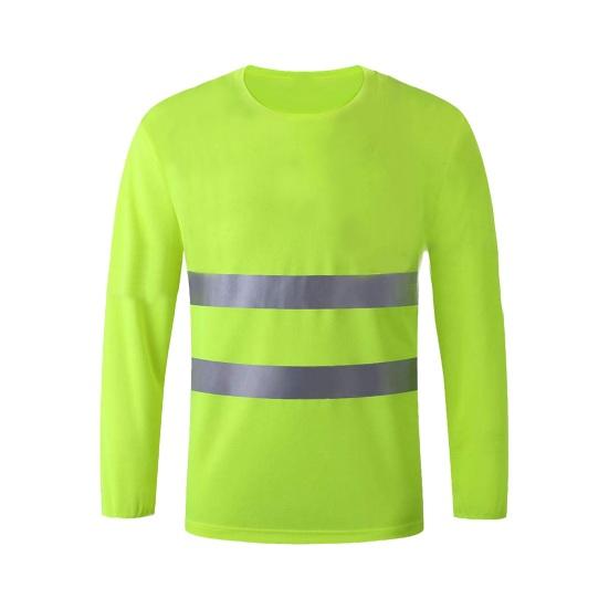 Reflective Safety T-Shirt 360 Degree Reflective Zones High Visibility Quick Dry Long Sleeves