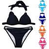 Купальный костюм из двух частей, женский купальник-бикини, комплект бикини с высокой талией, купальник
