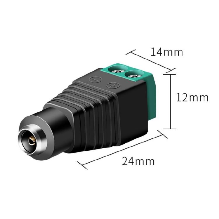 10 штук Разъем питания DC12-24V 5,5x2,1 мм Идеально подходит для светодиодных лент и аудиооборудования Гнезда питания DC5521
