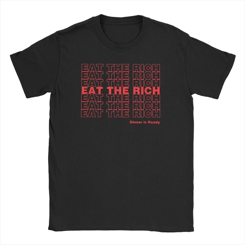 Memes Eat The Rich Rousseau Quote Meme Unisex T Shirt Vintage Tee Shirt Round Collar T-Shirts Pure Cotton Arrival Clothes