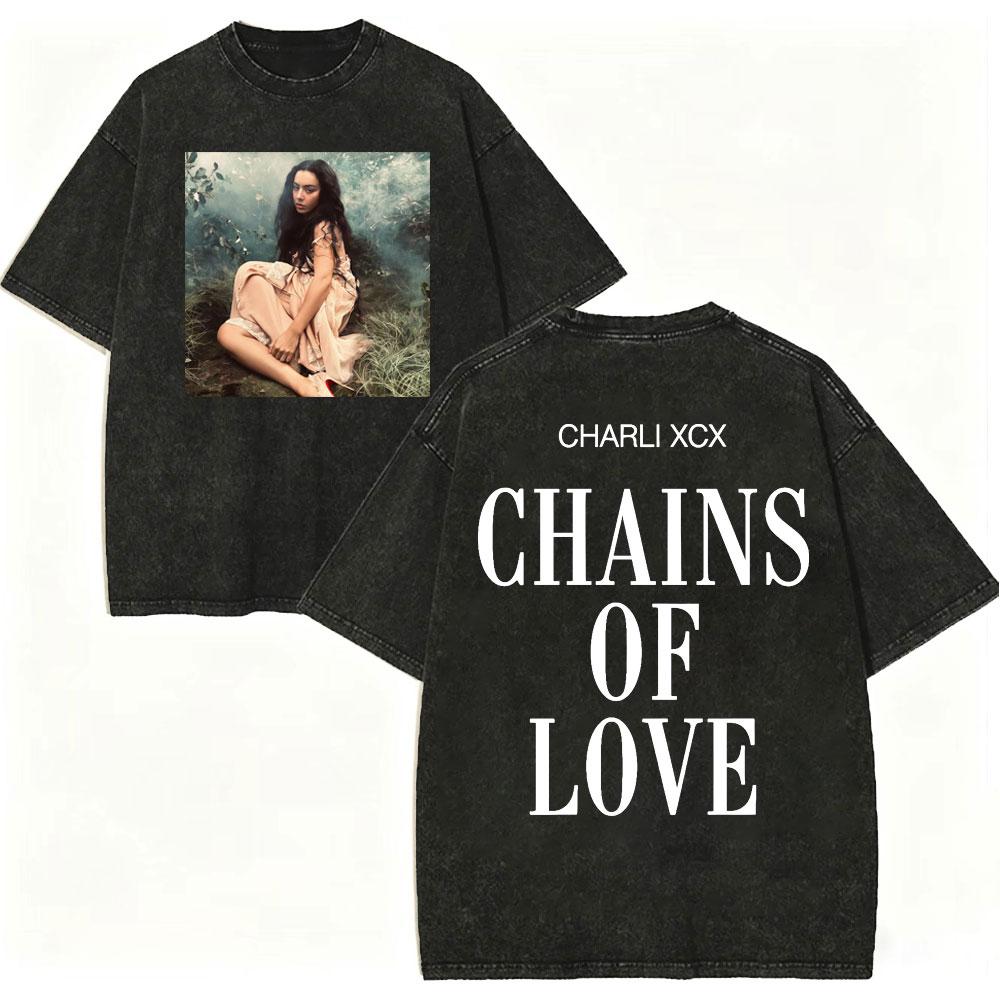 Vintage Washed Singer Charli Xcx Album Graphic T Shirts Music Fashion Film Tour 2026 T-shirt Men Women Casual Summer T-shirts