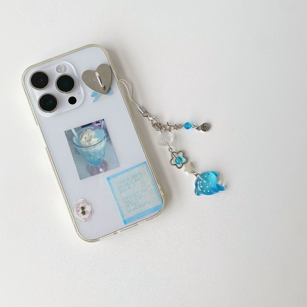 Y2k Unique Shark Phone Charm Ocean Theme Phone Lanyard Mobile Phone Chain  Hanging Ornament