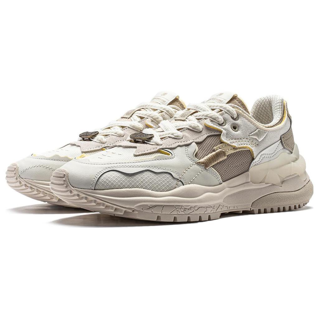 Li Ning CF Origin 2 Модные универсальные нескользящие износостойкие повседневные туфли мужские туфли белые серые AGCT323-2