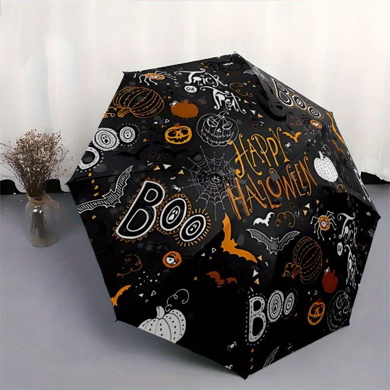 1pc Happy Halloween Automatic Opening and Closing Folding - A Good Choice for Gifts, Fashionable and Convenient Umbrella With Cute Cartoon Charac