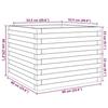 VidaXL Jardinière blanc 60x60x46 cm bois de pin massif, jardinière d'extérieur, bac à fleurs, boîte à plantes, jardinière de 3282410