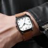 1/3 шт. Мужские модные деловые часы Квадратный арабский циферблат Кварцевые часы Повседневные кожаные ремешки Наручные часы для мужчин Часы (Без коробки)