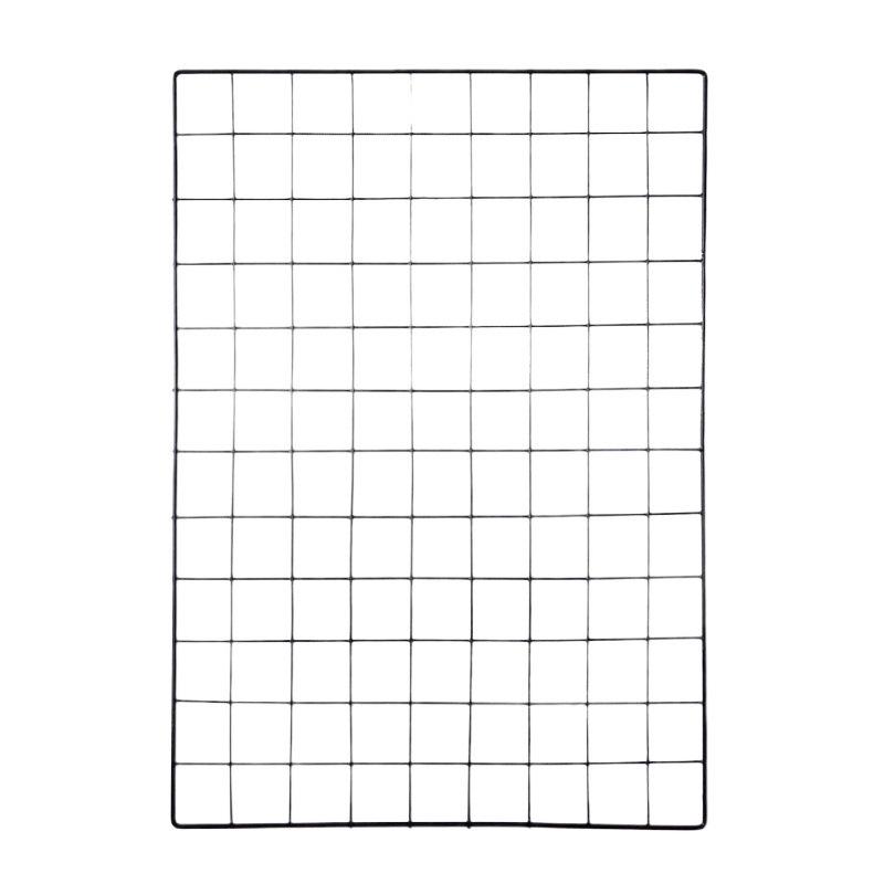 Black Iron Mesh Jewelry Photo Display Grid