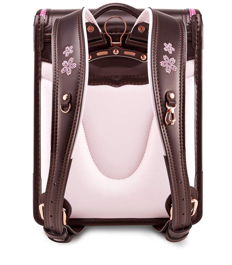 Coulomb Sakura Model Beautiful School Bag for Girls Elementary School Bag Luxurious Sakura Embroidery Shiny Pearl Fabric Durable Gift Packaging