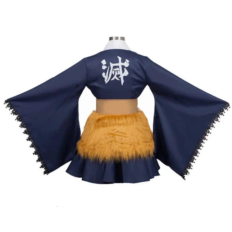 Hashibira Inosuke костюмы для косплея аниме Demon Slayer женская одежда юбка парик комплекты горничной Kimetsu No Yaiba костюм на Хэллоуин для девочек