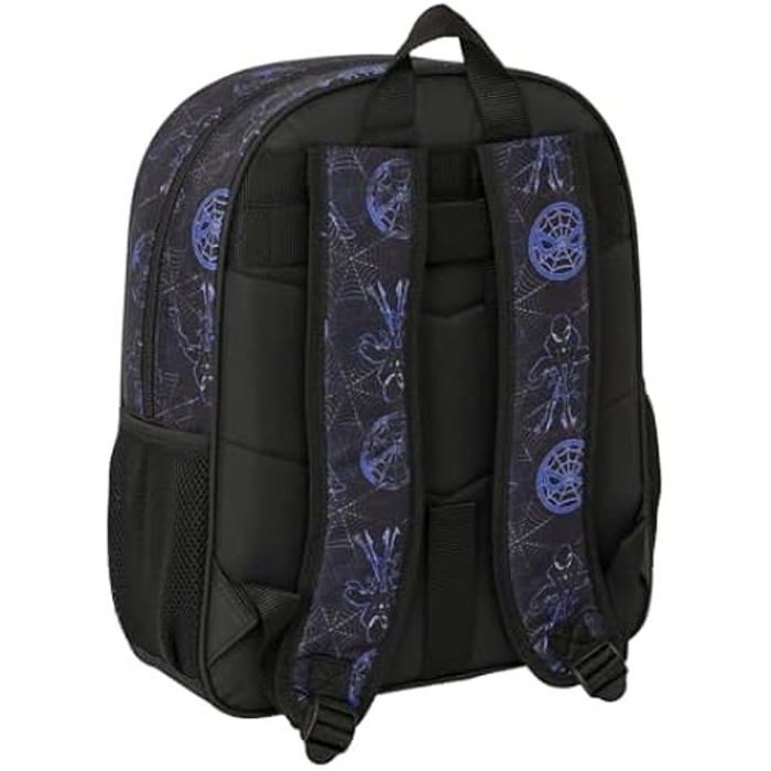 Sac à dos scolaire - SAFTA - Spiderman - Adaptable au chariot - Confortable - Pour enfants